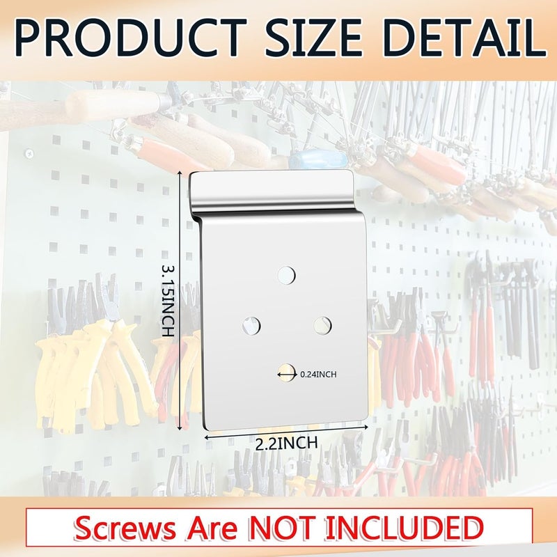 Pelopy 50 Pack Slatwall Metal Plate Mount Backplate Mounting Adapter to Make Items Slatwall Compatible Heavy Duty Steel Bracket with 4 Pre-Drilled Holes Backplate for Secure Displays - Image 3